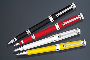 Montegrappa Parola Black Resin with Chrome Trim Ballpoint Pen - ISWOTBAB On Sale