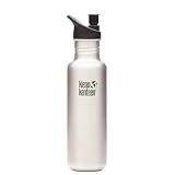 Klean Kanteen Stainless Steel Water Bottle with Poly Sports Cap (27-Ounce)