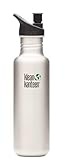 Klean Kanteen 27 -Ounce Classic, Poly Sport Cap 2.0 Stainless Steel Water Bottle
