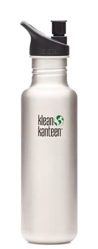 Klean Kanteen 27 -Ounce Classic, Poly Sport Cap 2.0 Stainless Steel Water Bottle