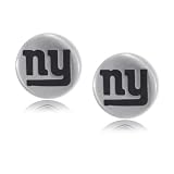 Nfl Button Earrings New York Giants Studs