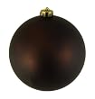Matte Chocolate Brown Commercial Shatterproof Christmas Ball Ornament 6" (150mm)