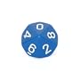 Opaque 10-sided Dice, Blue with white