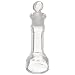 Chemglass CG-1615-10 Glass 10mL +/- 0.08mL Flat Bottom Heavy Duty Wide Mouth Volumetric Flask, with Glass Stopper, 101mm Height