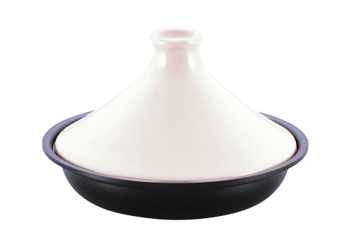 パール金属 エティオ IH対応 内面3層構造ブルーダイヤモンドコートタジン鍋22cm ホワイト L-1681