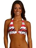 Guess - Jail House Rock Halter Bikini Top, Pink XS