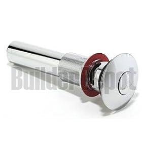 Decolav 9297-CP Push Button Closing Umbrella Drain with Overflow, Polished Chrome