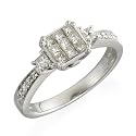 Eighteen Carat White Gold Diamond Cluster Ring