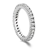 18k White Gold Eternity Diamond Wedding Band.