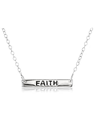 Sterling Silver Plaque Pendant Necklace, 16"
