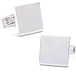 Engravable Sterling Silver Infinity Edge Square Cufflinks