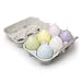 Egg Shaped Set of 6 Candles in Egg Crate