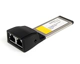 StarTech.com Dual Port ExpressCard Gigabit Laptop Ethernet NIC Network Adapter Card (EC2000S)