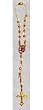 Divine Child Auto Rosary with Clear and Gold Plated Beads - MADE IN ITALY