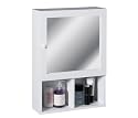 Bathroom wall cabinet with mirrored door and shelves