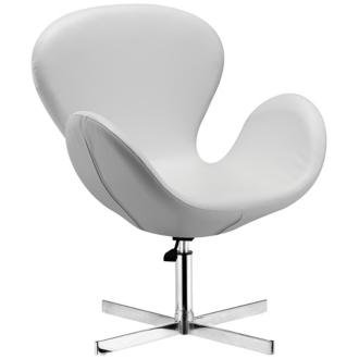 Zuo Cobble White Swivel Chair