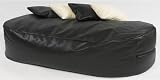 XXXX-L 6 FT BLACK FAUX LEATHER BEANBAG BED BEAN BAG SOFA BED
