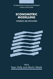 Econometric Modelling: Techniques and Applications (National Institute of Economic and Social Research Economic and Social Studies)