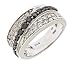 Black and White diamond ring with 14k white gold (1.5 cttw)