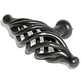 17mm Dia Patine Black Birdcage Knob