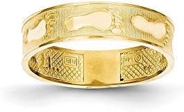 14K Footprints In The Sand Ring, 6