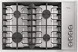 Whirlpool Gold : GLS3064RS 30in Sealed Burner Gas Cooktop with Recessed Grates