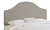 IMAGE OF Skyline Furniture Old Town Arched King Headboard Upholstered in Hudson Sterling Fabric
