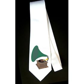 Wind Up Gramophone Party Decoration Necktie