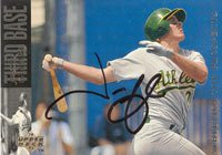 Jason Giambi, Oakland Athletics, 1993 Upper Deck Autographed Card