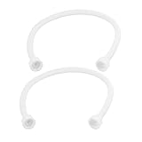 uxcell　湯沸かし器用ホース　シャワーホース　給湯器用　2個入り　ホワイト　クリア　硬質プラスチック　61cm