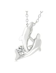 Dual Dolphin Pendant Necklace