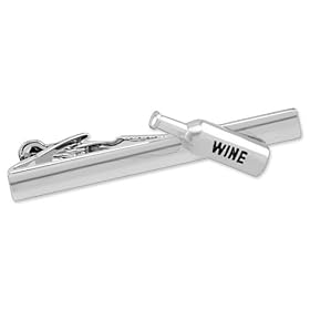 Wine Bottle by Necktie Accessories silver metal tie bars by Necktie%20Accessories