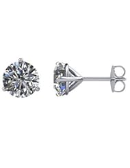 Genuine Ibiza Elegance TM Platinum Earrings 2 Cwt. Si2-Si3 Gh. 1.41 Grams . 100% Satisfaction Guaranteed.