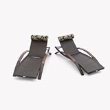 RST Outdoor Delano Arc Lounger with Bolster Pillow Set Patio Furniture - 2-Pack