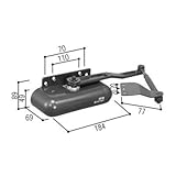 YKKAP メンテナンス部品 ドアクローザ (HH-K-17459) DG：ダークグレイ