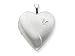 0.02 cttw 925 Sterling Silver 20mm Diamond Heart Locket - Chain Included