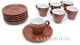 Italian Cafe Style Milano Espresso Cups - Set of 6 by nuova point NP