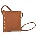 Top Zip Cross Body Bag Color: Tan