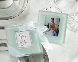 Forever Photo Frosted Glass Coasters - Baby Shower Gifts & Wedding Favors