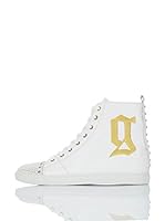 Galliano Zapatillas abotinadas (Blanco / Oro)