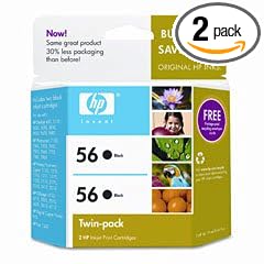 HP 56 Twinpack Black Inkjet Print Cartridge (HP C9319FN) for HP Deskjet 5550, 450cbi & Photosmart 7150 Printersthumbnail