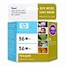 Original HP 56 Black Ink Cartridge (2-Pack) in Retail Packaging