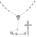 .925 Sterling Silver 5mm Rosary Necklace