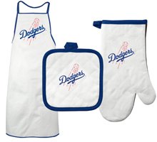 Los Angeles Dodgers Apron ( Oven Mitt and Potholder Set)