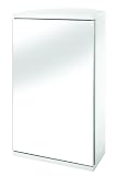 Croydex Simplicity Self assembly 1 Door Corner Mirror Cabinet fsc Mdf White