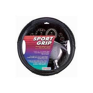 Superior-58-0900B-Massage-Sport-Grip-Slip-on-Steering-Wheel-Cover-Black