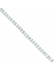 Genuine .925 Sterling Silver Cz Bracelet 14.6 Grams . 100% Satisfaction Guaranteed.