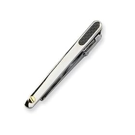 Chisel Stainless Steel Carbon Fiber 18k Accent Tie Clip by