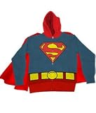 Superman Shield Logo & Cape Costume Hooded Sweatshirt