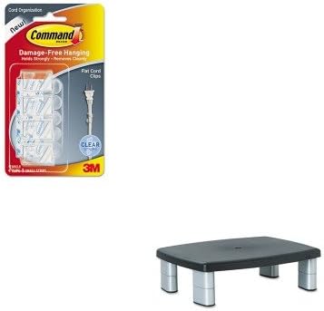 KITMMM17305CLRMMMMS80B - Value Kit - Command Communications, Inc Cord Clip (MMM17305CLR) and 3m Adjustable Height Monitor Stand (MMMMS80B)